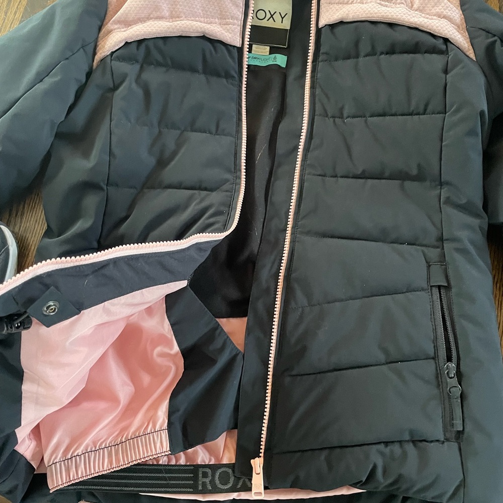 Roxy Bamba Girl Snow Jacket Black Pink
